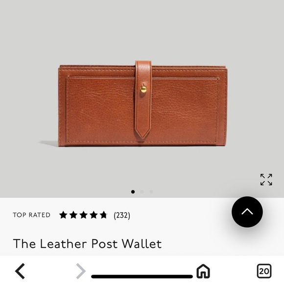 Madewell Tan Leather Post Wallet - Picture 1 of 5